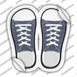 Blue Glitter Novelty Shoe Outlines Sticker Decal Small