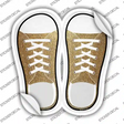 Gold Glitter Novelty Shoe Outlines Sticker Decal Small