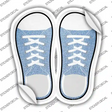 Light Blue Glitter Novelty Shoe Outlines Sticker Decal Small