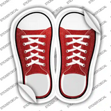 Red Glitter Novelty Shoe Outlines Sticker Decal Small
