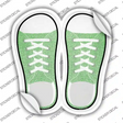 Lime Green Glitter Novelty Shoe Outlines Sticker Decal Small