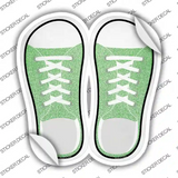 Lime Green Glitter Novelty Shoe Outlines Sticker Decal Small