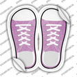 Pink Glitter Novelty Shoe Outlines Sticker Decal Small