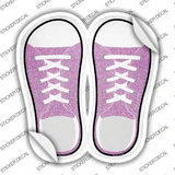 Pink Glitter Novelty Shoe Outlines Sticker Decal Small
