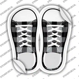 Black Plad Novelty Shoe Outlines Sticker Decal Small
