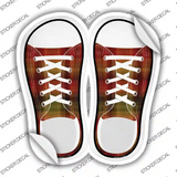 Autumn Plad Novelty Shoe Outlines Sticker Decal Small