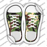 Army Camo Novelty Shoe Outlines Sticker Decal Small