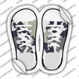 Winter Army Camo Novelty Shoe Outlines Sticker Decal Small