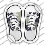 Winter Army Camo Novelty Shoe Outlines Sticker Decal Small