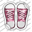 Pink Camo Novelty Shoe Outlines Sticker Decal Small