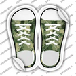 Green Leaves Camo Novelty Shoe Outlines Sticker Decal Small