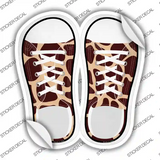 Giraffe Print Novelty Shoe Outlines Sticker Decal Small