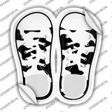 Cow Print Novelty Shoe Outlines Sticker Decal Small