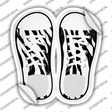 Zebra Print Novelty Shoe Outlines Sticker Decal Small