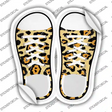 Cheetah Print Novelty Shoe Outlines Sticker Decal Small