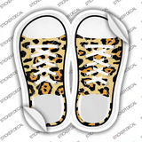 Cheetah Print Novelty Shoe Outlines Sticker Decal Small