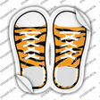 Tiger Print Novelty Shoe Outlines Sticker Decal Small