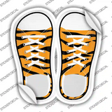 Tiger Print Novelty Shoe Outlines Sticker Decal Small