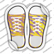 Yellow|Pink Zebra Print Novelty Shoe Outlines Sticker Decal Small