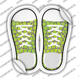 Green|Purple Alligator Print Novelty Shoe Outlines Sticker Decal Small