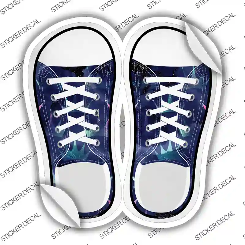 Crown Purple Novelty Shoe Outlines Sticker Decal Small