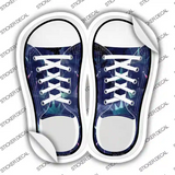 Crown Purple Novelty Shoe Outlines Sticker Decal Small