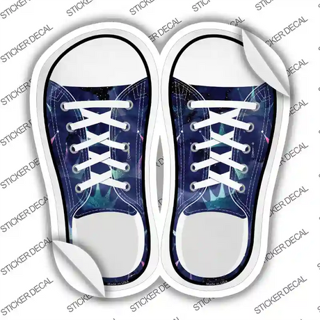 Crown Purple Novelty Shoe Outlines Sticker Decal Small