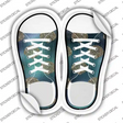 Seashell Aqua Novelty Shoe Outlines Sticker Decal Small