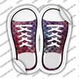 Magenta Scales Novelty Shoe Outlines Sticker Decal Small