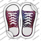 Magenta Scales Novelty Shoe Outlines Sticker Decal Small