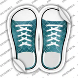 Aqua Scales Novelty Shoe Outlines Sticker Decal Small