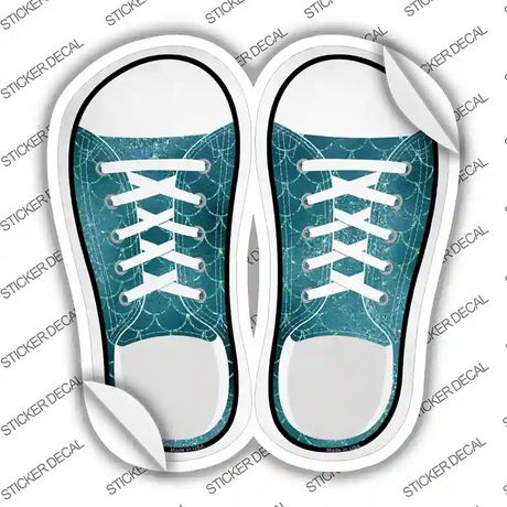 Aqua Scales Novelty Shoe Outlines Sticker Decal Small