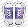 Purple|Silver Scales Novelty Shoe Outlines Sticker Decal Small