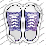 Purple|Silver Scales Novelty Shoe Outlines Sticker Decal Small
