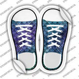 Purple|Blue Scales Novelty Shoe Outlines Sticker Decal Small