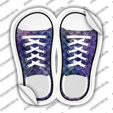 Purple Scales Novelty Shoe Outlines Sticker Decal Small