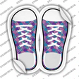 Blue|Purple Scales Novelty Shoe Outlines Sticker Decal Small