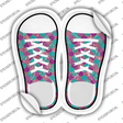 Teal|Purple Scales Novelty Shoe Outlines Sticker Decal Small