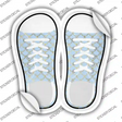 Baby Blue|Gold Scales Novelty Shoe Outlines Sticker Decal Small