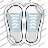 Baby Blue|Gold Scales Novelty Shoe Outlines Sticker Decal Small