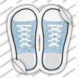 Seahorses Baby Blue Novelty Shoe Outlines Sticker Decal Small