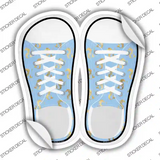 Seahorses Baby Blue Novelty Shoe Outlines Sticker Decal Small