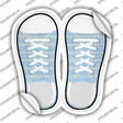 Baby Blue Waves Novelty Shoe Outlines Sticker Decal Small