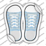 Baby Blue Waves Novelty Shoe Outlines Sticker Decal Small