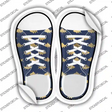 Fishes Navy Blue Novelty Shoe Outlines Sticker Decal Small