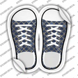 Navy Blue|Gold Scales Novelty Shoe Outlines Sticker Decal Small