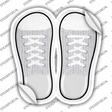 Gray Olive Leaves Novelty Shoe Outlines Sticker Decal Small