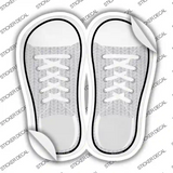 Gray Olive Leaves Novelty Shoe Outlines Sticker Decal Small