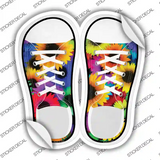 Colored Sunflowers Novelty Shoe Outlines Sticker Decal Large