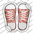 Pink|Tan Sun Rays Novelty Shoe Outlines Sticker Decal Small